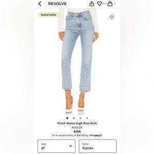 AGOLDE Pinch Waist High Rise Kick